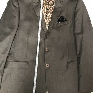 Ted Baker MEN Charcoal Blazer with Pocket Square